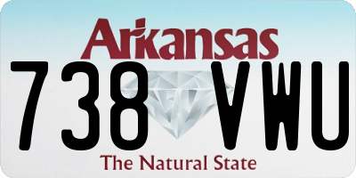 AR license plate 738VWU