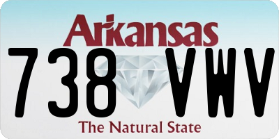 AR license plate 738VWV