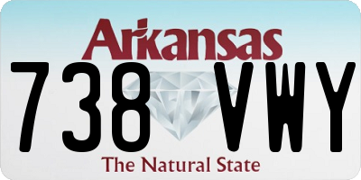 AR license plate 738VWY
