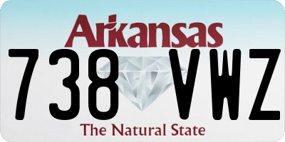 AR license plate 738VWZ