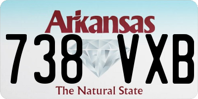 AR license plate 738VXB