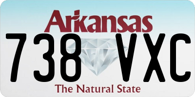 AR license plate 738VXC