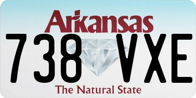 AR license plate 738VXE