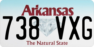 AR license plate 738VXG
