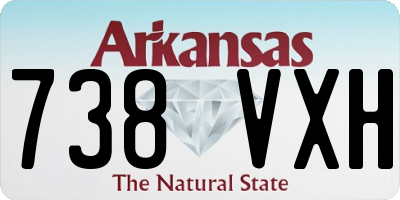 AR license plate 738VXH