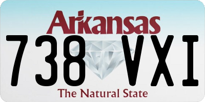 AR license plate 738VXI