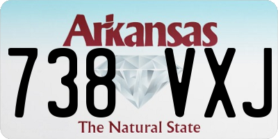 AR license plate 738VXJ