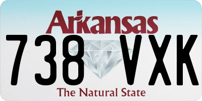 AR license plate 738VXK