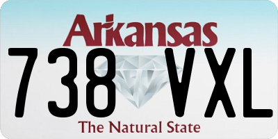 AR license plate 738VXL