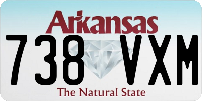 AR license plate 738VXM
