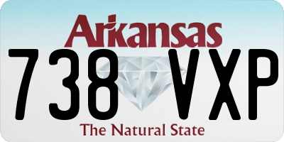 AR license plate 738VXP