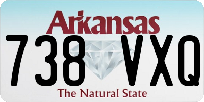 AR license plate 738VXQ