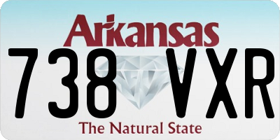 AR license plate 738VXR
