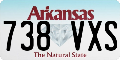 AR license plate 738VXS