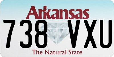 AR license plate 738VXU