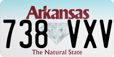 AR license plate 738VXV