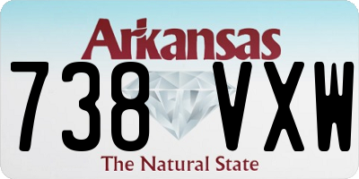 AR license plate 738VXW