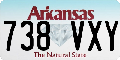 AR license plate 738VXY