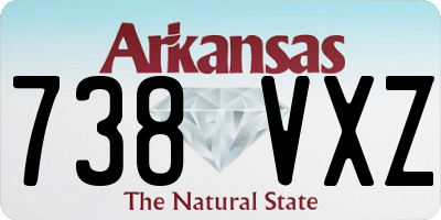 AR license plate 738VXZ