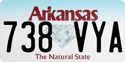 AR license plate 738VYA