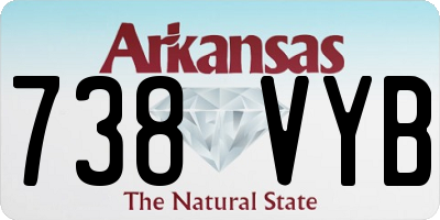 AR license plate 738VYB