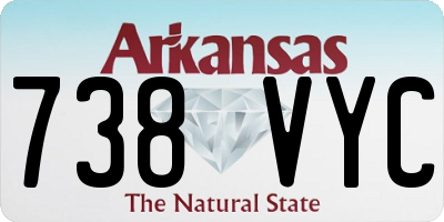 AR license plate 738VYC