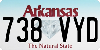 AR license plate 738VYD