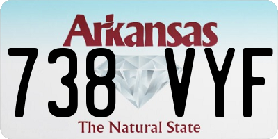 AR license plate 738VYF