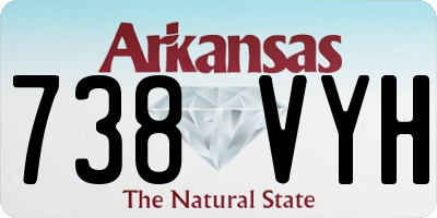 AR license plate 738VYH
