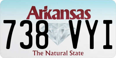 AR license plate 738VYI