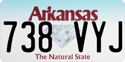 AR license plate 738VYJ