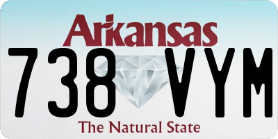AR license plate 738VYM