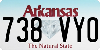 AR license plate 738VYO