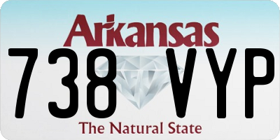 AR license plate 738VYP