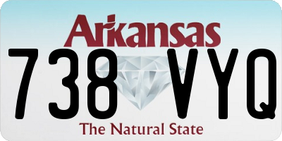 AR license plate 738VYQ