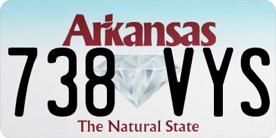 AR license plate 738VYS