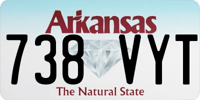 AR license plate 738VYT