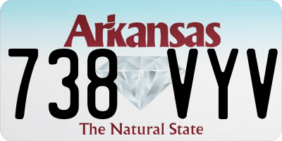 AR license plate 738VYV