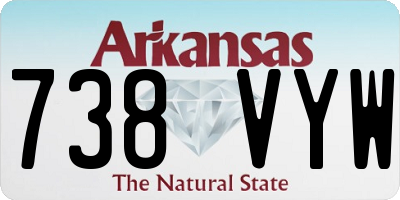 AR license plate 738VYW