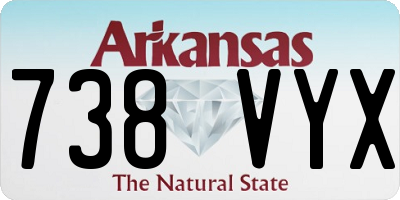 AR license plate 738VYX