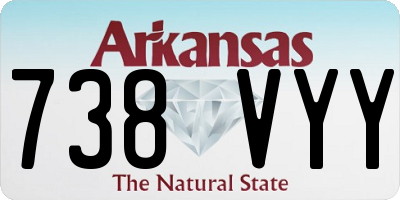 AR license plate 738VYY