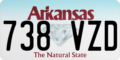 AR license plate 738VZD