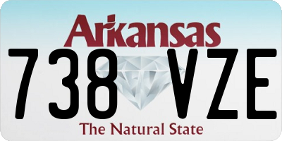 AR license plate 738VZE