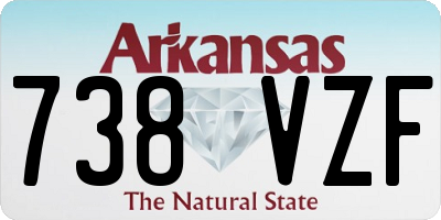 AR license plate 738VZF