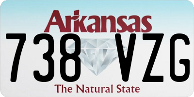 AR license plate 738VZG