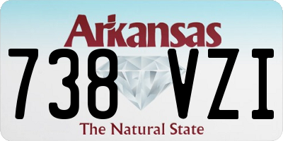 AR license plate 738VZI