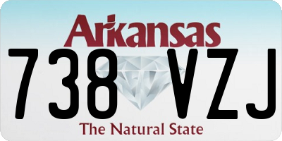 AR license plate 738VZJ