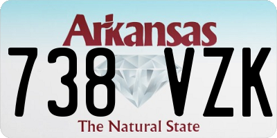 AR license plate 738VZK