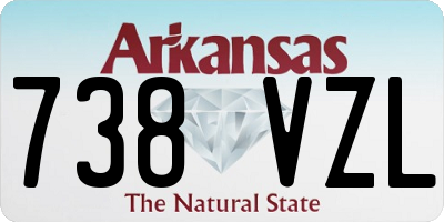 AR license plate 738VZL