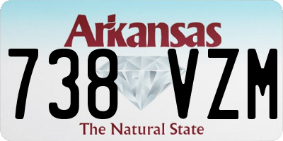 AR license plate 738VZM